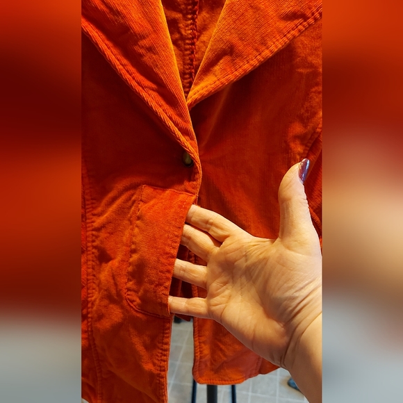 Bianca Nygard Corduroy Jacket Orange Size 8 - Picture 2 of 9